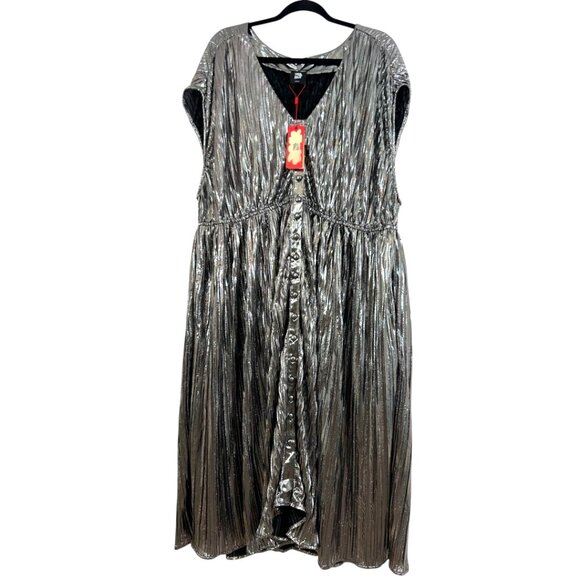 Tamara Malas Dresses & Skirts - Tamara Malas Penelope Metallic Dress Silver Size 22/24  New